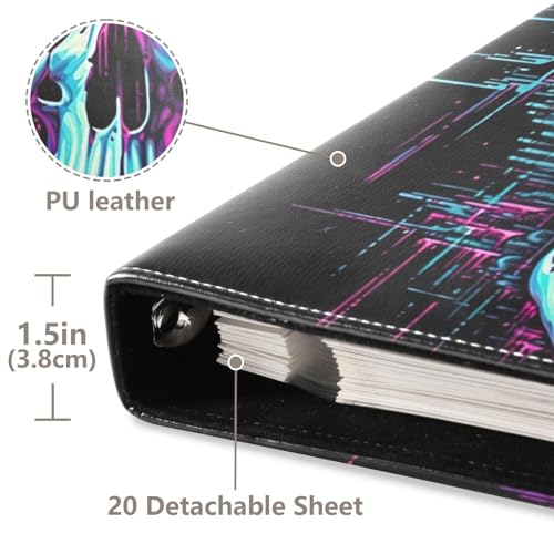 Álbum de Fotos Autoadhesivo DIY Scrapbook Diseño Calavera Encuadernador de 3 Anillos Álbum de Fotos 40 Páginas 8x10 para Memorias miniatura 4