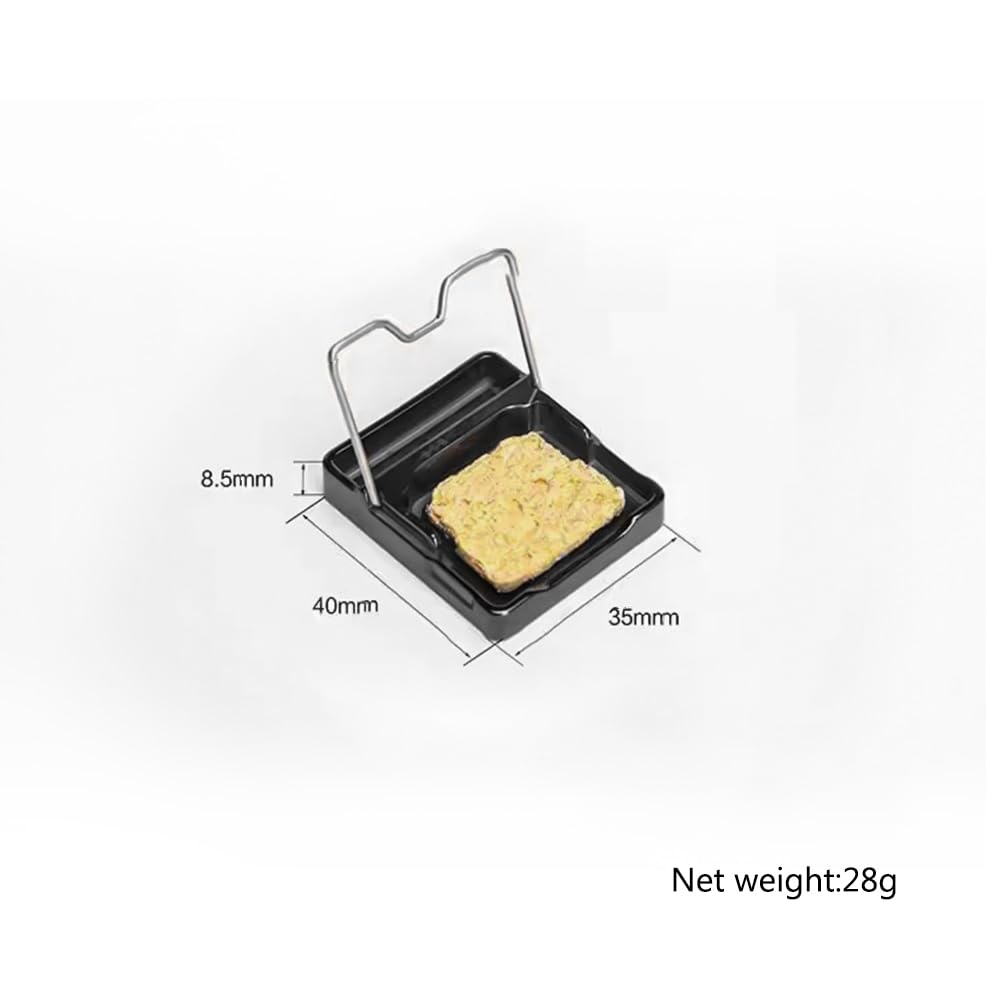 MINIWARE Lötkolbenständerhalter, für TS101/TS100 T-Ständer, Keramikmaterial, Für Lötspitze, mit Anti-Rutsch-Pad und Schwamm, Schwarz