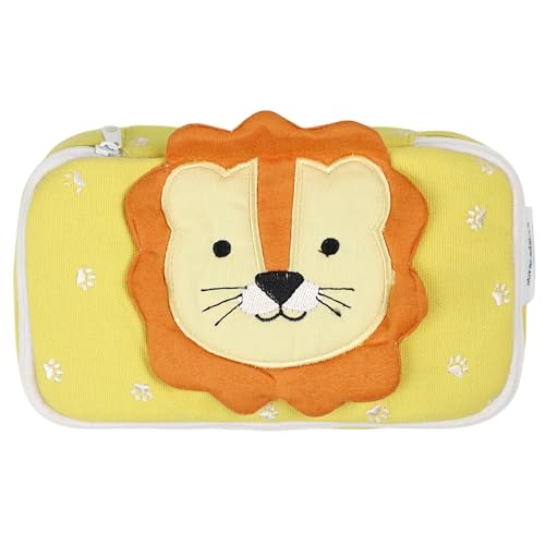 Image of abracadabra Multi-Utility Pouch, Pen & Pencil Case for Girls & Boys, Pencil Case Organizer, School Accessories Pouch, Stationary Storage, Large Stationary Pouch, Pencil Box for Student - Lion