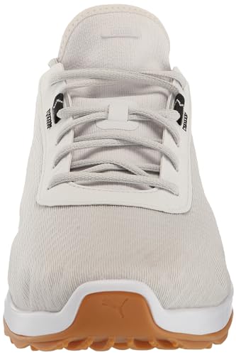 PUMA Golf Men's Fusion Crush Sport Wide Golf Shoe, Feather Gray-Puma BL, 152