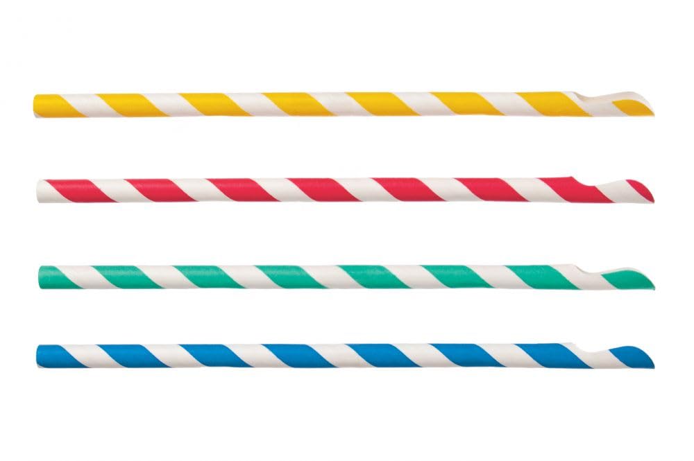 Trinkhalme mit Löffel, Papier, Ø 8 mm, 20 cm Streifen bunt tbG236016 Löffelhalme Slucheis-Halme Slushhalme Jumbo-Halme Jumbotrinkhalme Löffeltrinkhalme Cocktail-Halme, 3500 Stück