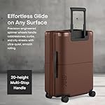 Carry On Max Expandable - 21.5" Airline Approved Carry On Luggage with Travel Tote, Rolling Suitcase for Men & Women - TSA Lock Spinner Suitcase, Silent Wheels, Expansion Zip - Dark Brown - Image 3