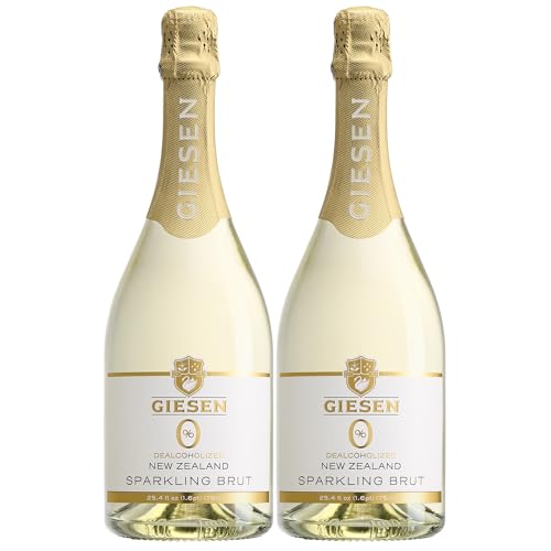 Giesen Non-Alcoholic Sparkling Brut, Dealcoholized Wine, 750mL, 2 Pack