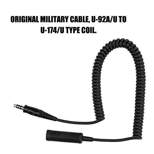 ASHATA Helicopter Military Headphone Extension Line Cable - Image 2