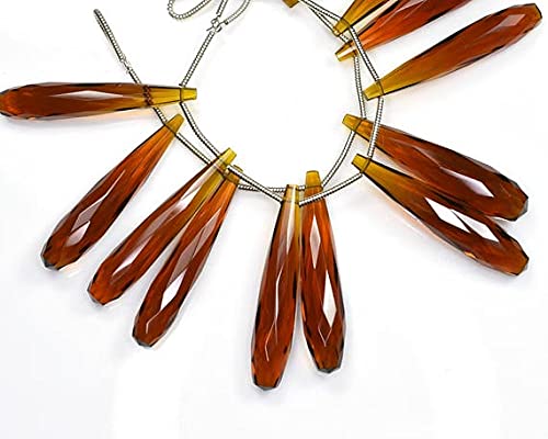 Gouttes quartz bière 35mm pour créer vos boucles d'oreilles