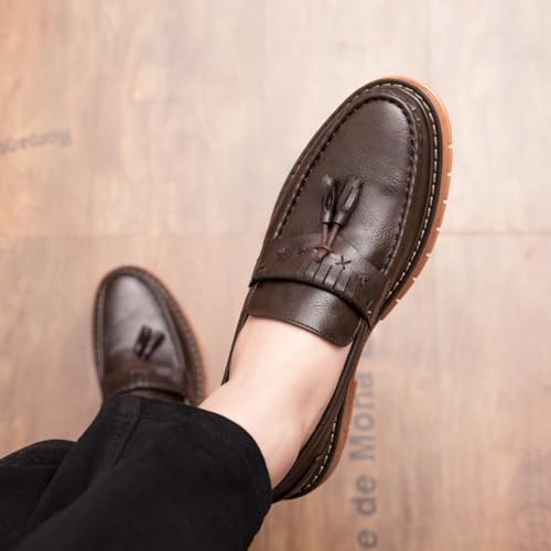 Directly Shipped from The Factory Men's Classic Penny Slip - On Loafer Platform Loafer for Men Comfortable Men's Business Casual Shoes2