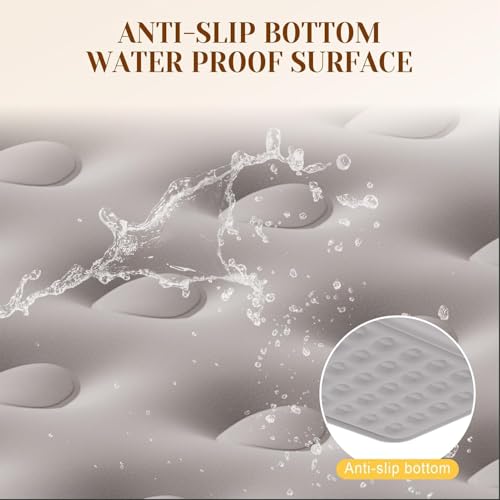 Image of Single Size Inflatable Air Mattress Bed with Built-in Electric Pump, Thick Waterproof PVC Blow Up Air Bed for Home, Travel, Guests & Camping - Portable Comfortable Sleeping Mattress