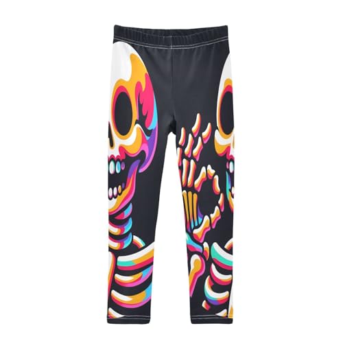 Bolaz Toddler Girls Leggings Printed Yoga Pants Leggings Ok Skull for Kids