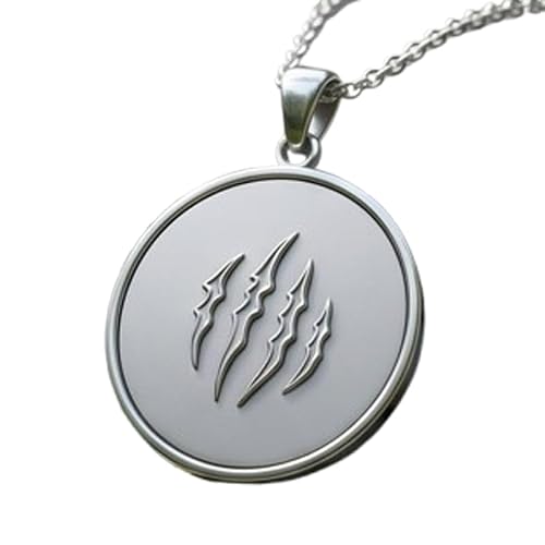 Image of WORLD WIDE GEMS The Beast’s Mark Emblem Embossed Pendant Necklace Made in 925 Sterling Silver With Silver Plating 18" Cable Chain Round Shape Charm Jewelry |WW_EMBO_00978
