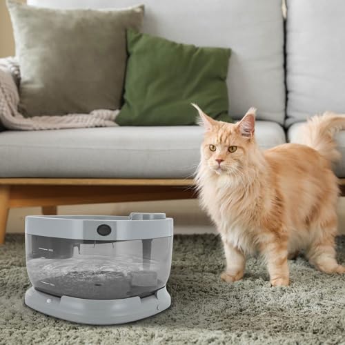 Fuente para agua para gatos con batería recargable y gran capacidad miniatura 6