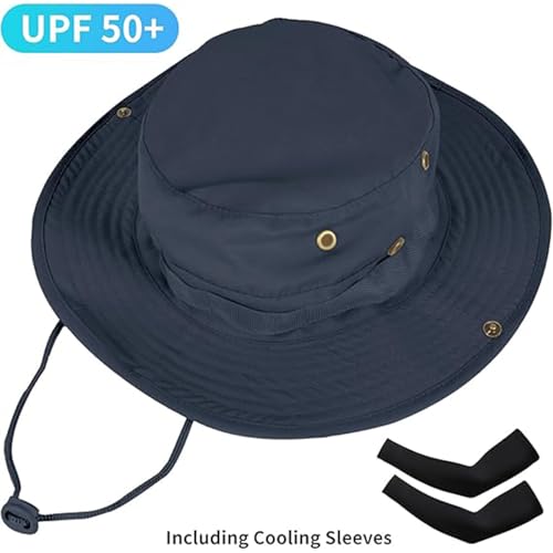 Image of Sun Hats for Men Women Bucket Hat UPF 50+ Boonie Hat Foldable UV Protection Hiking Beach Fishing Summer Safari