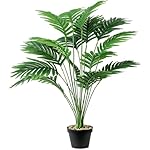 Künstliche Pflanzen Groß 82cm Künstliche Palme 18 Zweige Im Topf Real Touch Künstliche Pflanzen Wie Echt Grün Fake Plant für Schlafzimmer Büro Garten Hochzeit Party Deco