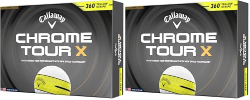 �L�����E�F�C(Callaway) �S���t�{�[�� CHROME TOUR X 26 1�_�[�X(12����) 4�s�[�X�\�� 360°�C�G���[�X�g���C�v�E�z���C�g (× 2)