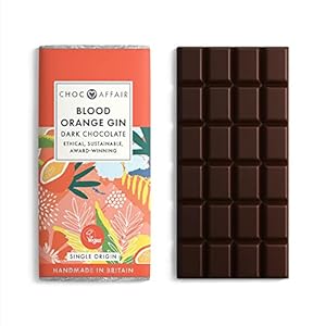 Choc Affair Gin & Bloed Oranje Donkere Chocolade Bar 90g Vrij Rekupereerbare Verpakking