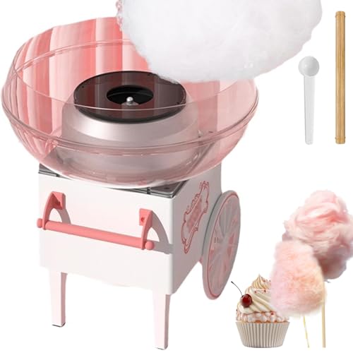 Máquina Automática De Algodón De Azúcar, Máquina Comercial De Algodón De Azúcar De 400 W con Tazón Grande De Prevención De Salpicaduras De 290 Mm, Máquina De Azúcar De Algodón Redonda Lavable Fiesta