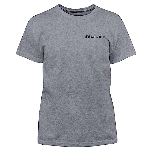 Salt Life Camiseta feminina Catch and Release de manga curta clássica, Urze atlético, M