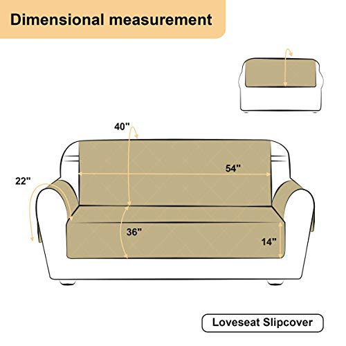 Dyfun Sofa Slipcover Reversible Couch Cover Furniture Protector With Elastic Straps For Livingroom Non-Slip Washable Cover For Pets Kids Children (Loveseat,Navy) #TOP2