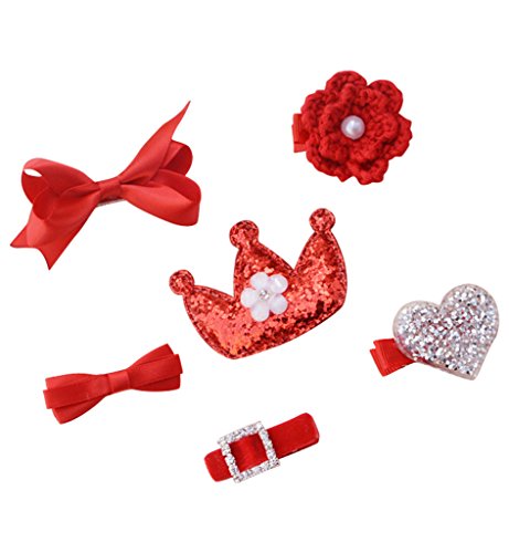 Sumolux 6 Pezzi Mollette Capelli da Bambina Corona...