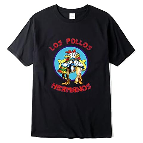 WXDL Breaking Bad T-Shirt, Fashion Trend Los-Pollos-Hermanos Print Short Sleeve Sweatshirt, Hip Hop Street Casual Sports Top for Men and Women (2XS-4XL) Cover