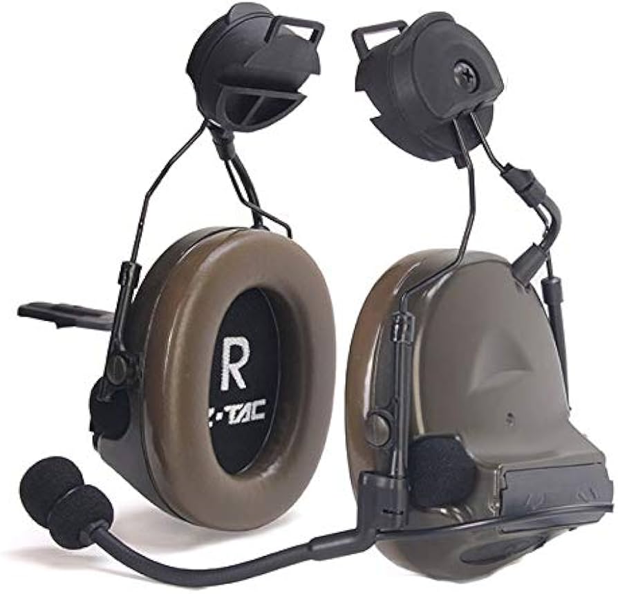 Amazon | ZTAC ComtacII ヘルメットバージョンの戦術ヘッドセット、C2