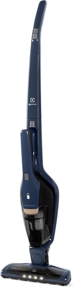 Aspirador de Pó Vertical Sem Fio Electrolux Ergorapido 2 em 1 Luz LED até 35 min Azul (ERG25N) Bivolt Aspirador de Pó Vertical Sem Fio Electrolux Ergorapido 2 em 1 Luz LED até 35 min Azul (ERG25N) Bivolt