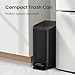Cesun Small Bathroom Trash Can with Lid Soft Close, Step Pedal, 6 Liter / 1.6 Gallon Stainless Steel Garbage Can with Removable Inner Bucket, Anti-Fingerprint Finish (Matt Black)
