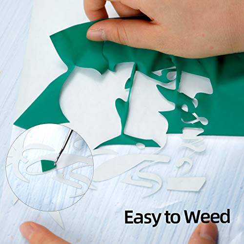 Green Heat Transfer Vinyl Bundle : 15 Pack 12" X 10" Sheets - Green Iron On Vinyl For Diy Iron On Fabrics T-Shirts Heat Press Machine #TOP3