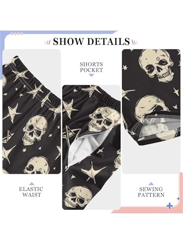 ZZKKO Halloween Skull Star Boys Pants for Kids Jogger Pants with Pockets S4