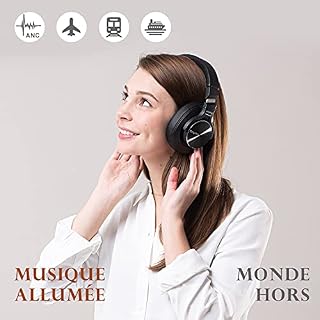 Srhythm NC75 Pro Casque Audio sans Fil Bluetooth V5.0 à Réduction de Bruit Active, Jusqu´à 40H, Casque Supra-Aural… – Image 2