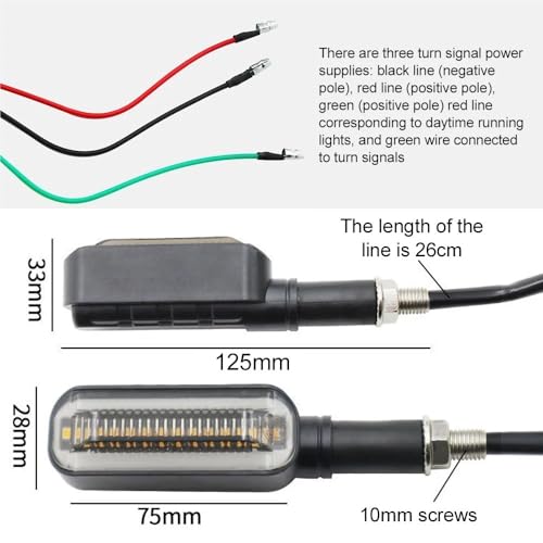 Intermitentes universales para motocicleta con luces traseras de parada 12V 5