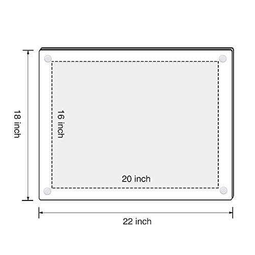 Niubee Clear Acrylic Wall Mount Floating Frameless Picture Frame Up To 16X20 Photo For Poster Photography Frames-Double Panel(Full Frame Is 18.5X22.5 Inch) #TOP4