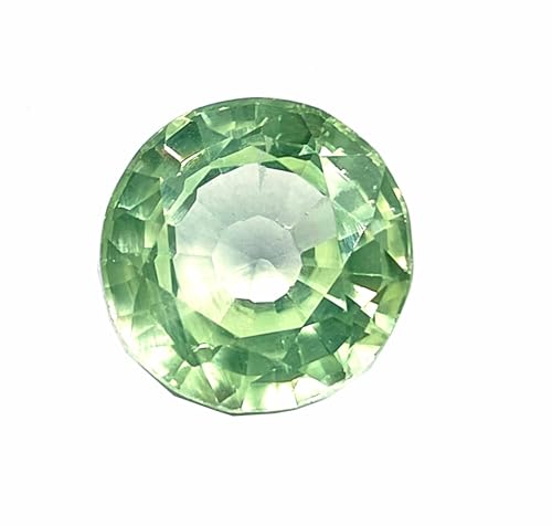 Globalgems Sphene Titanite Stone 7.10 Carat Semi Transprant Certified Loose Genstone Round Shape Gemstone