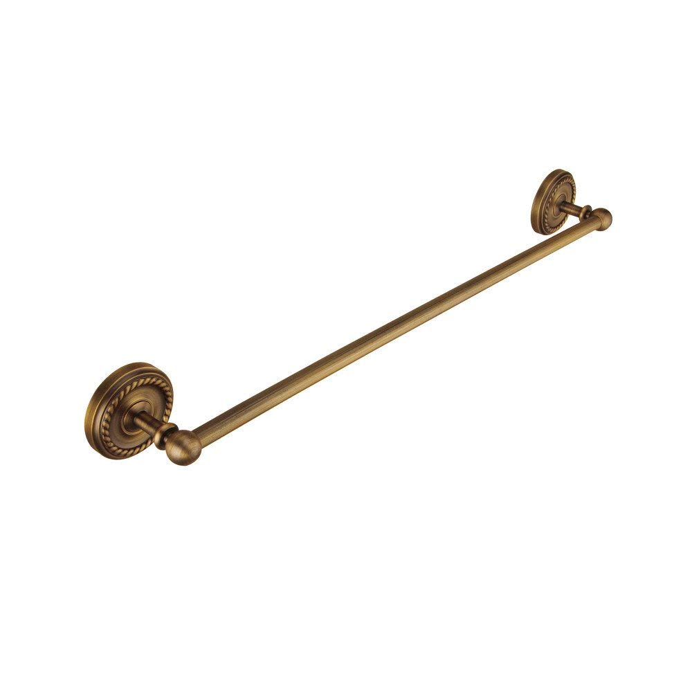 Porte-serviettes mural simple en laiton antique avec sculptures tressées pour salle de bain, style vintage pour serviettes, peignoirs, torchons de vaisselle, dans la salle de bain