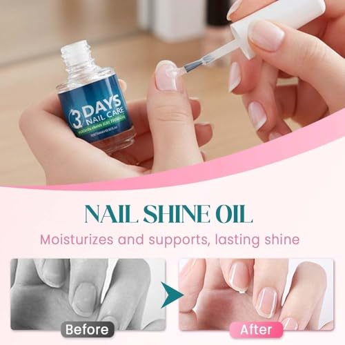 Image of 3 Days Nail Care Serum with Keratin Amino Acid Formula | Nail Repair & Strengthening Treatment for Damaged, Weak & Brittle Nails | Glossy Finish Nail Growth Serum (Pack Of 1)