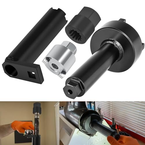 Image of Generic 91-61069 Bearing Carrier Retainer Nut Wrench Tool & 91-31107T Shift Shaft Bushing Tool & 91-43506 Drive Shaft Bearing Threaded Wrench Tool and 91-56775T Adapter Tool, Black