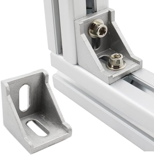 LINYIJOY Aluprofil 40x40 Aluminium Eckverbinder 20 Stück, Rechtwinklige Aluwinkel für Aluprofil Montage, Möbel Reparatur DIY Projekte