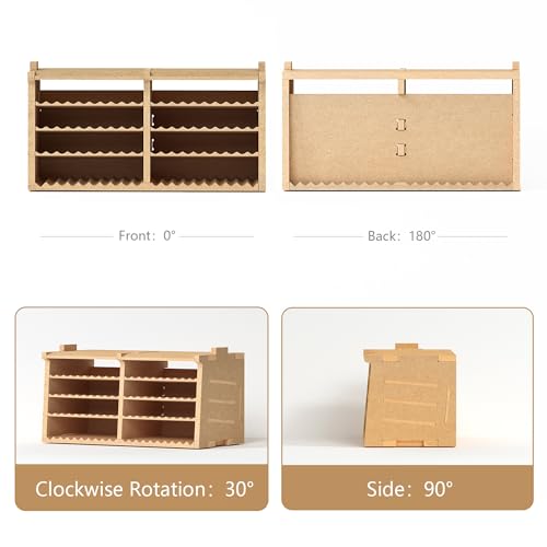 Image of Model Kit Tool Storage Rack, Making Organizer with MDF Material, Brush /Tweezers Storage, Craft Supplies Brush /Tool Holder for Tamiya and Gundam Tools, GK4