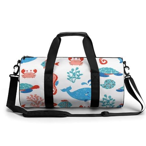 Sac de voyage baleine hippocampe tortue pour le camping et la randonnée