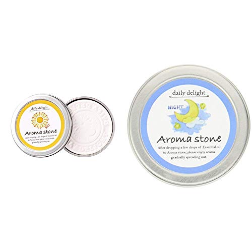 【セット買い】デイリーディライト アロマストーン デイ 1個入(携帯用 小空間 白雲陶器 瀬戸焼き 日本製 エッセンシャルオイル用) & アロマストーン ナイト 1個入(携帯用 小空間 白雲陶器 瀬戸焼き 日本製 エッセンシャルオイル用)の商品画像（Amazon）