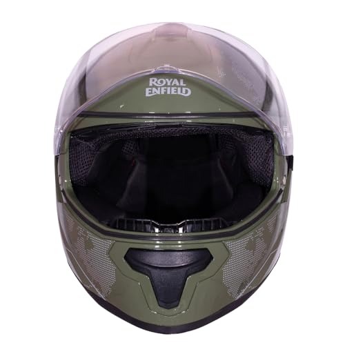 Image of Royal Enfield Override FF Terrane Full Face Helmet | Aerodynamic Spoiler | High-Impact ABS Shell | Certification: ISI & DOT | UV Treated Scratch Resistant Visor | Micrometric Buckle | Grey XL