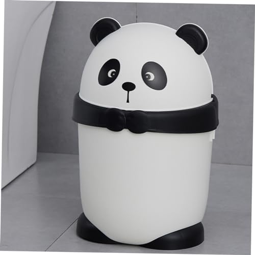 Bote de basura OUNONA con tapa diseño panda plástico miniatura 7