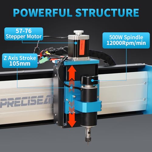 Image of 4040-PreciseaMAX All-Metal CNC Router Machine with NEMA 57 Stepper Motor,Engraving Milling Machine for Wood Acrylic Aluminum Carving Cutting Working Area 15.7 inch x 15.7 inch x 4.1 inch