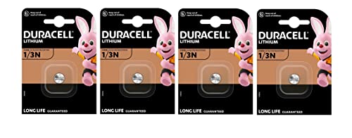 4 x Duracell CR 1/3N 2L76 CR11108 con litio (4 blísters de 1 batería) 4 pilas