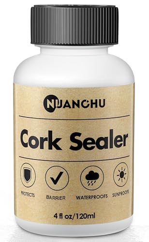 Large 4 fl oz / 120 ml Cork Sealer with Brush Applicator Waterproof Protection for Cork Sandals Shoes Preserves & Prevents Drying and Cracking