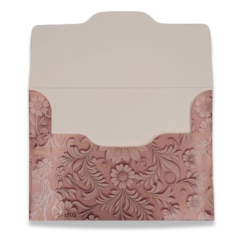 Image of Fonsie cash shagun Pocket small size (4.53 * 3.35 inches) fancy design envelopes pack of 30 for gifting money on wedding gift, baby shower gift, shagun, family gatherings, Cream flower..