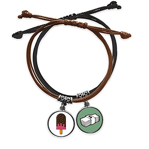 Chocolate crujiente pulsera ajustable de cuero para evitar pérdidas en la muñeca
