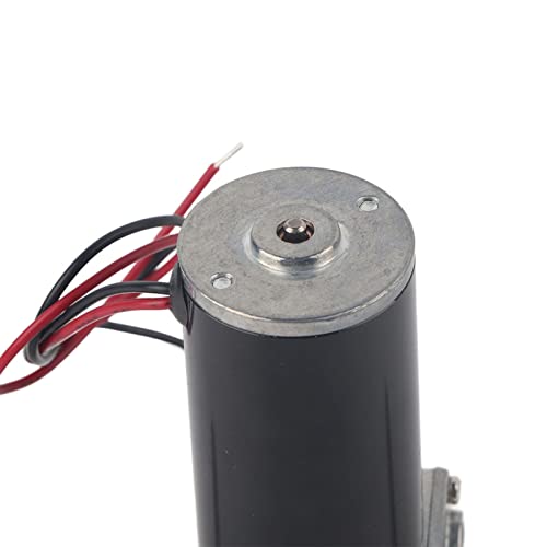 12V Getriebemotor mit Drehmoment, M8 Doppelwellen 1280 Motor Schnecken Getriebemotor Koaxial Untersetzungsmotor für rechte und linke Welle mit Flansch(Reduction Ratio 290)
