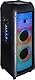 Majestic Flame T360 - Bluetooth Trolley mit 360° Lichtspiel, DJ Pad 64 Soundeffekte, 4 LED-Lichteffekte, USB/AUX/MIC/Guitar, Fernbedienung, TWS, Tragegriff und Rollen