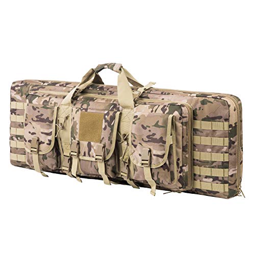 Double Long Rifle Bag Firearm Transportation Case Outdoor Tactical Carbine Cases Water Dust Resistant Long Gun Case Bag,Bag for Hunting Shooting,Available Length in 38"(Multicam) Double Long Rifle Bag Firearm Transportation Case Outdoor Tactical Carbine Cases Water Dust Resistant Long Gun Case Bag,Bag for Hunting Shooting,Available Length in 38"(Multicam)