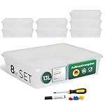 Novaliv – Novaliv 8x Aufbewahrungsboxen mit Deckel 13L transparente Bo